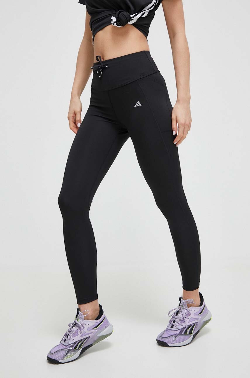 adidas Performance colanți de alergare Running Essentials culoarea negru, uni HY2902
