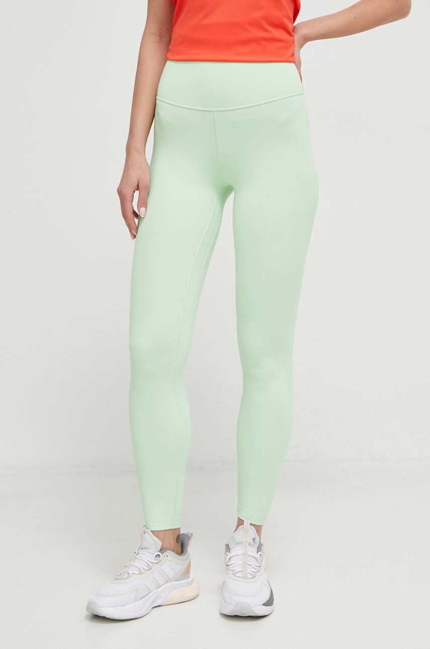 adidas Performance leggins de antrenament All Me culoarea verde, neted