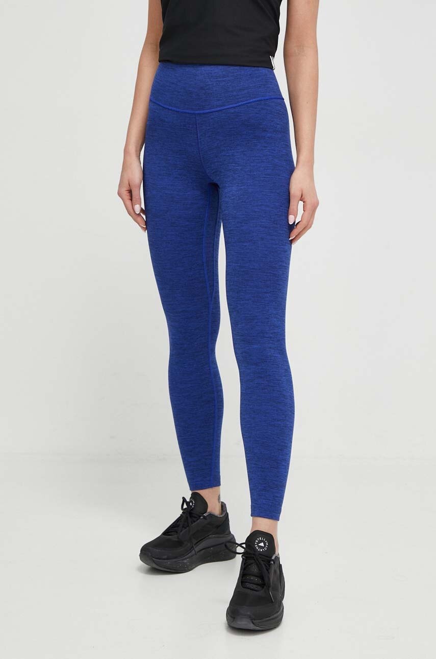 adidas Performance leggins de antrenament All Me culoarea albastru marin, melanj