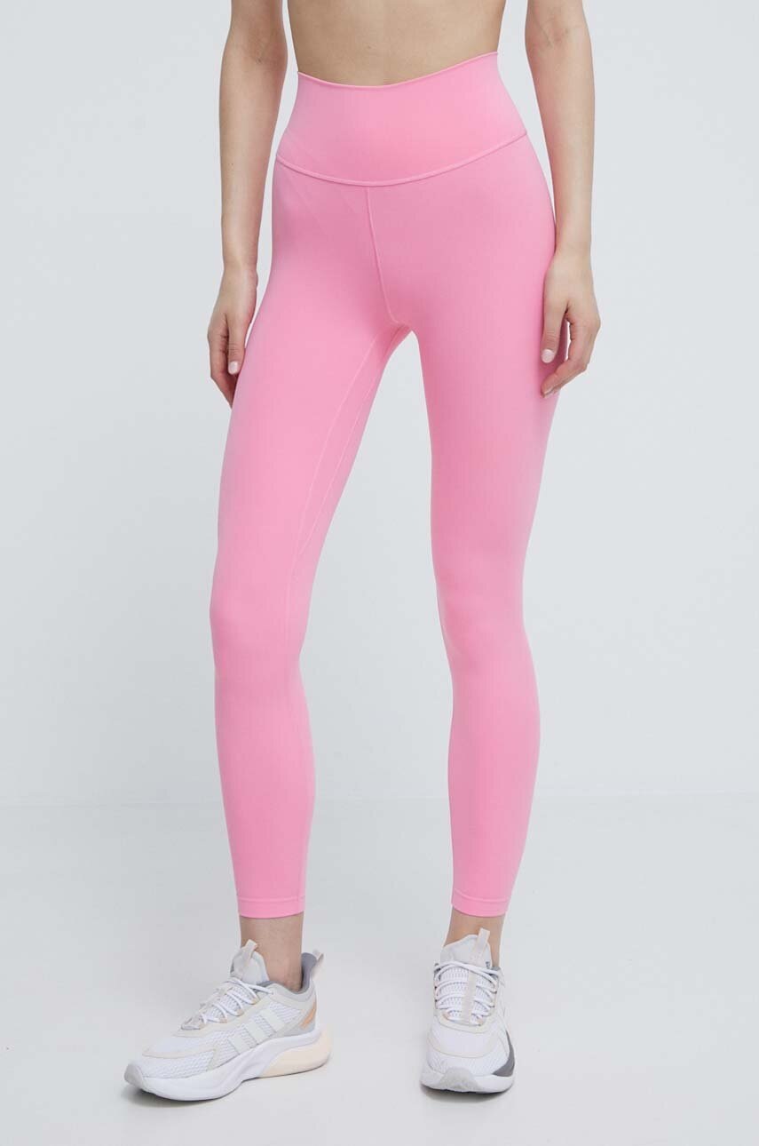 adidas Performance leggins de antrenament All Me culoarea roz, neted, IT9155