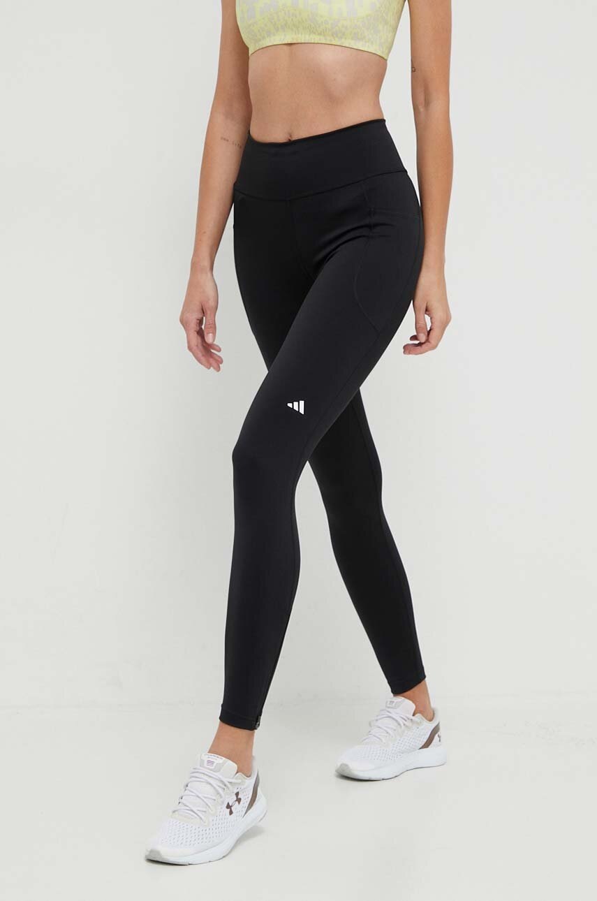 adidas Performance leggins de alergare DailyRun culoarea negru, cu imprimeu