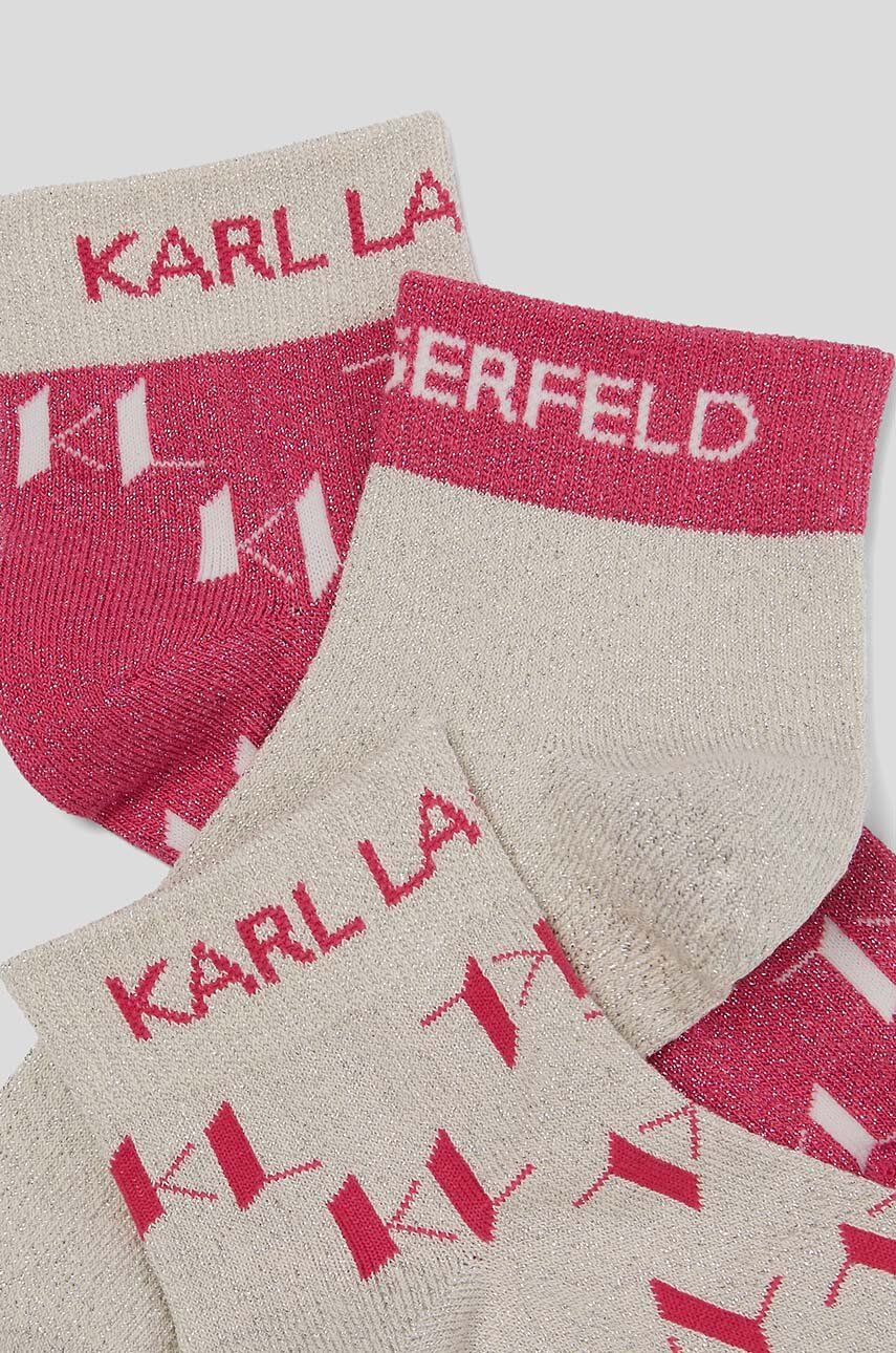 Karl Lagerfeld Sosete 3-pack Femei, Culoarea Roz