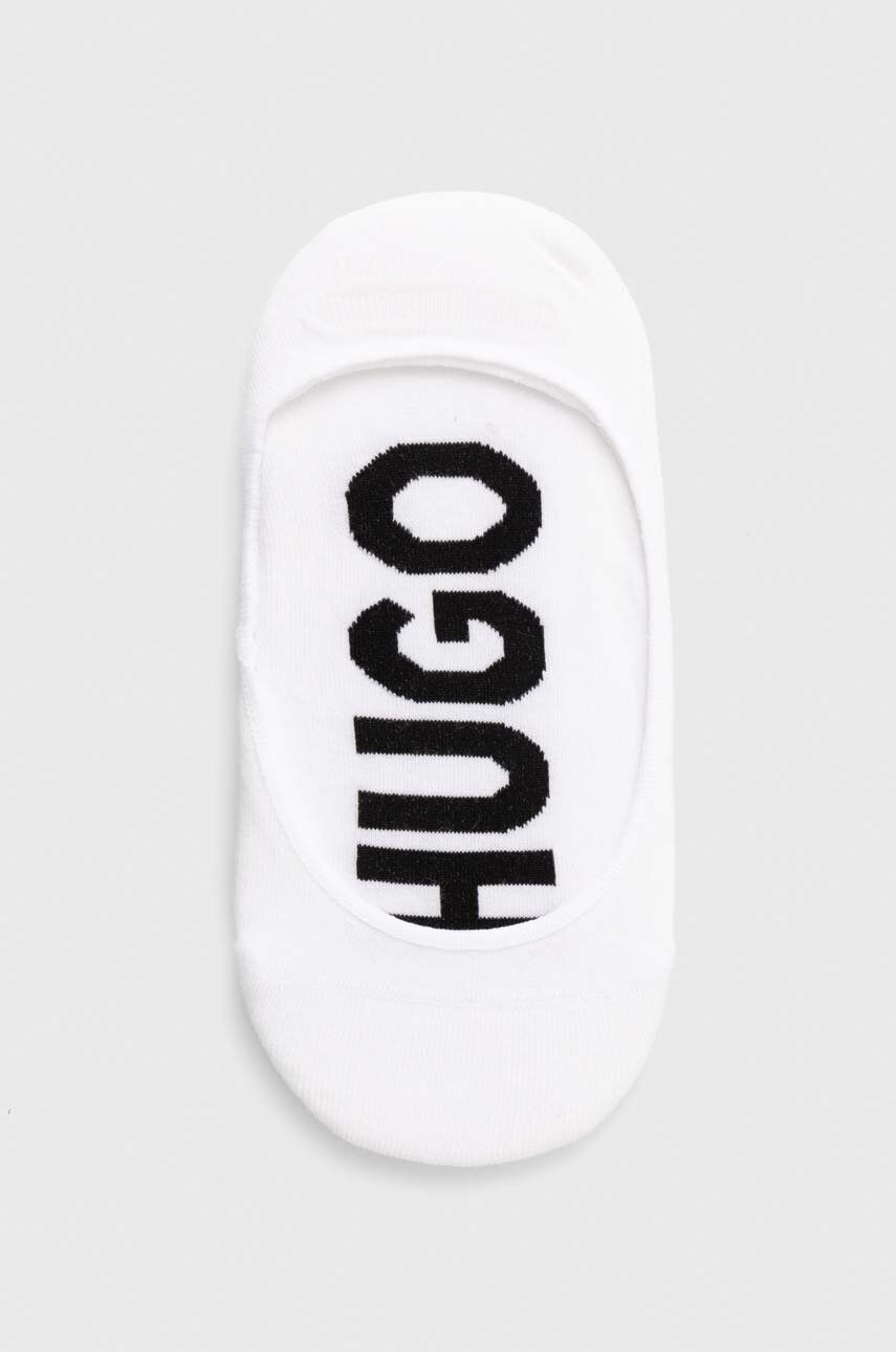 Levně Ponožky HUGO 2-pack dámské, bílá barva, 50516398