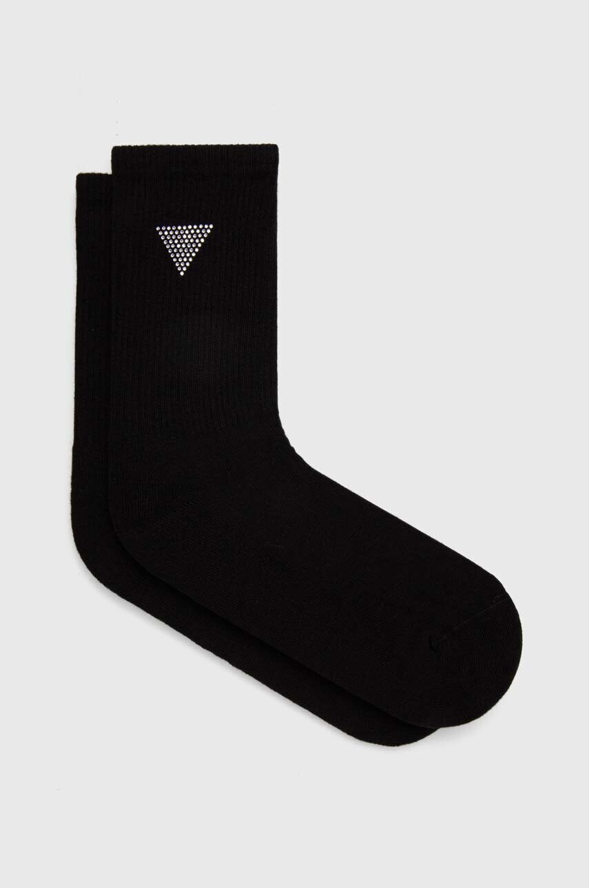 Levně Ponožky Guess RHINESTONES dámské, černá barva, V4GZ03 ZZ00I