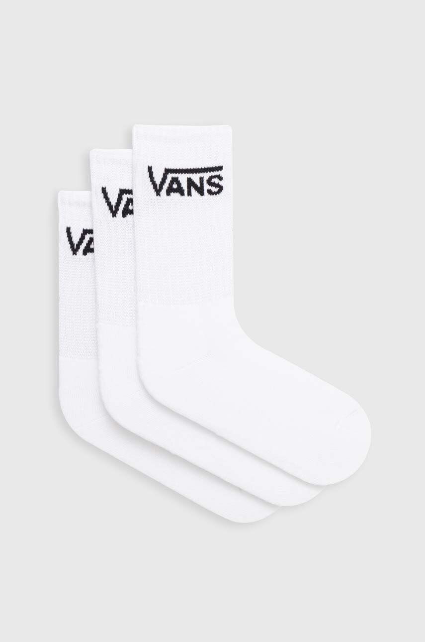 Vans sosete 3-pack femei, culoarea alb