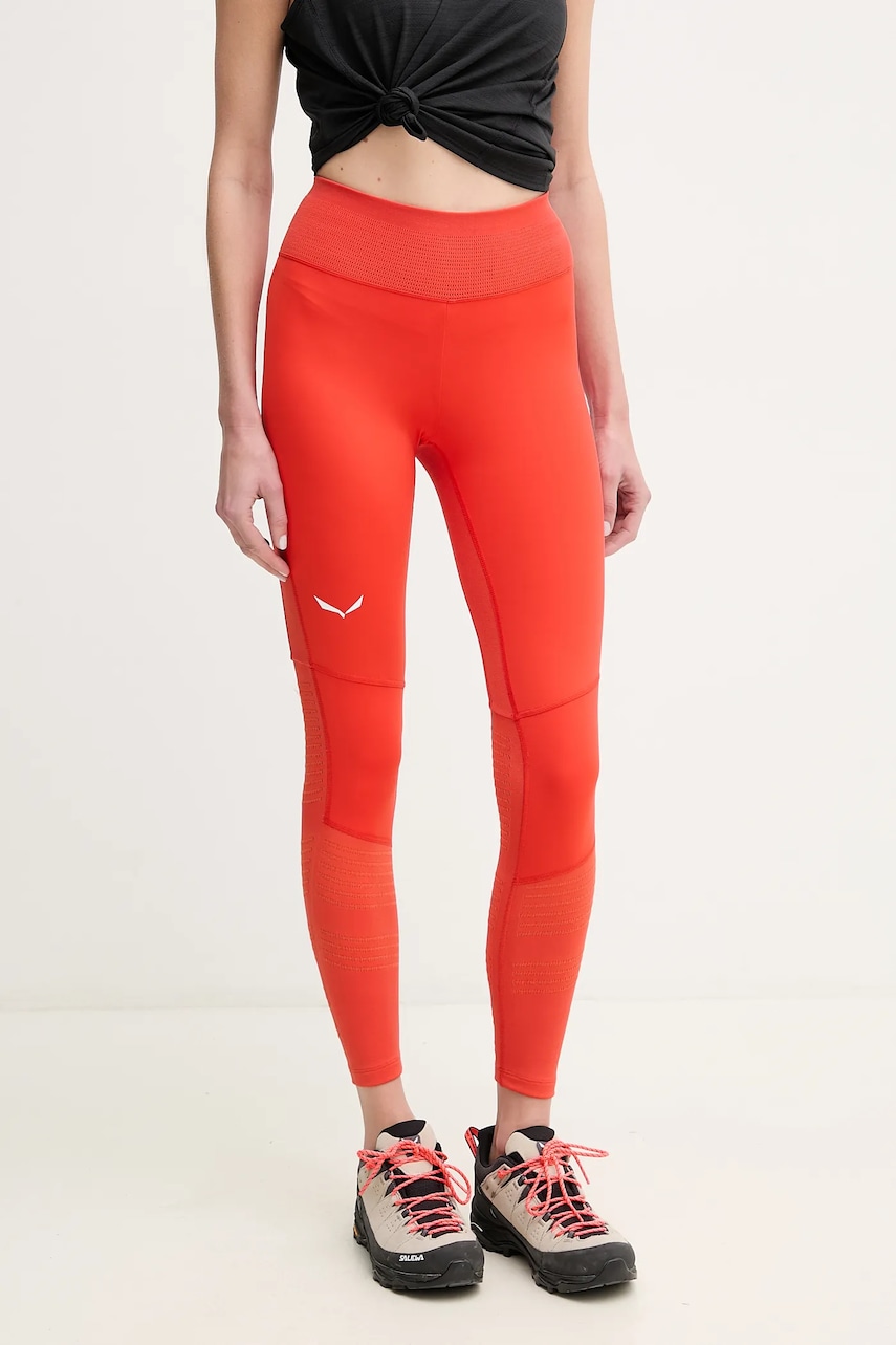 Salewa leggins sport Pedroc Dry Responsive femei, culoarea negru, neted, 00-0000028323