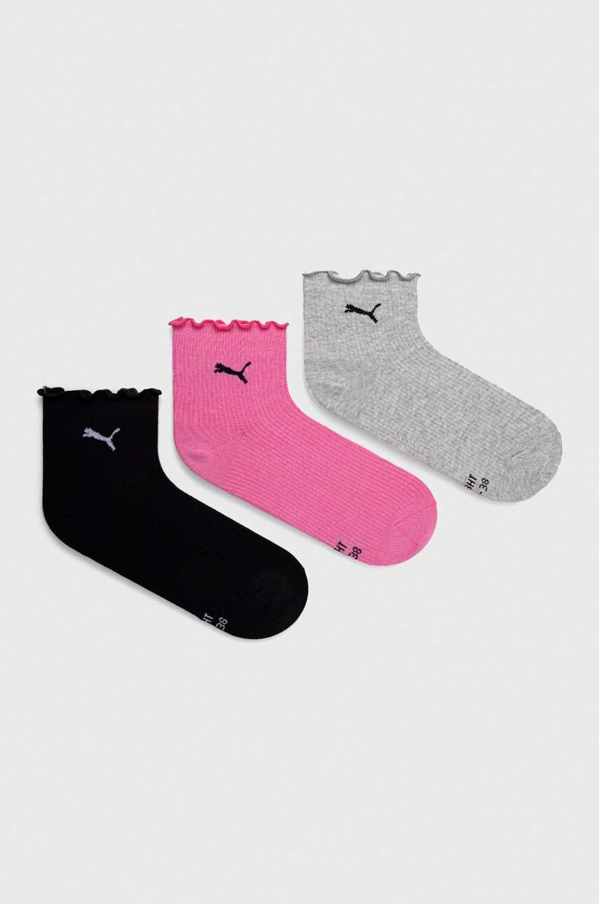 Puma șosete 3-pack femei, culoarea roz, 938398