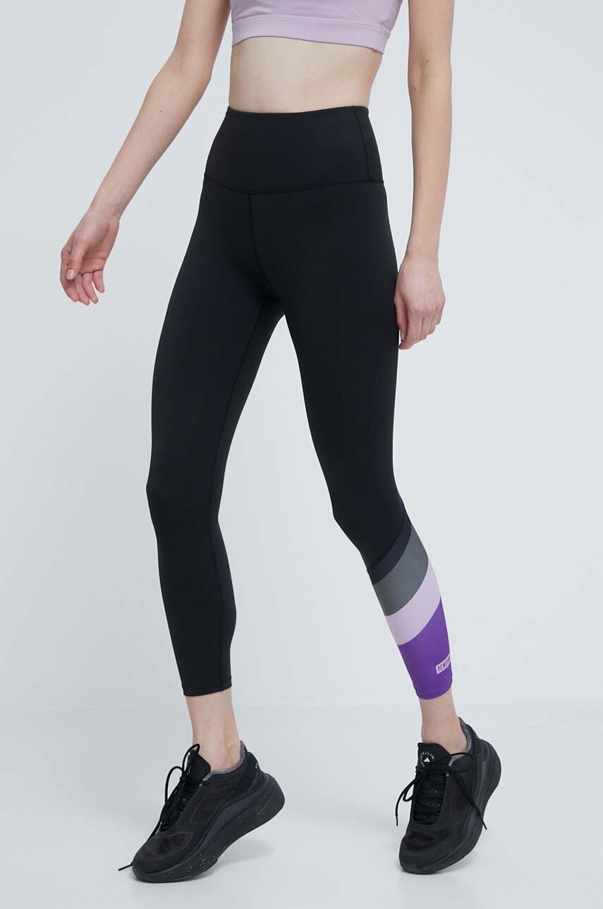 P.E Nation leggins de antrenament Pole Position culoarea negru, cu imprimeu