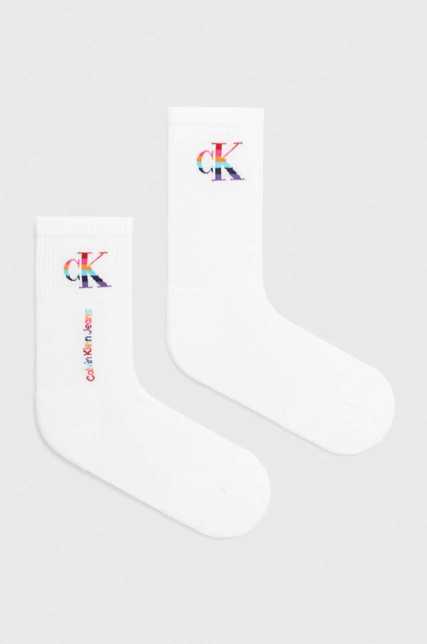 

Чорапи Calvin Klein Jeans (2 броя) в бяло 701226672, Бял