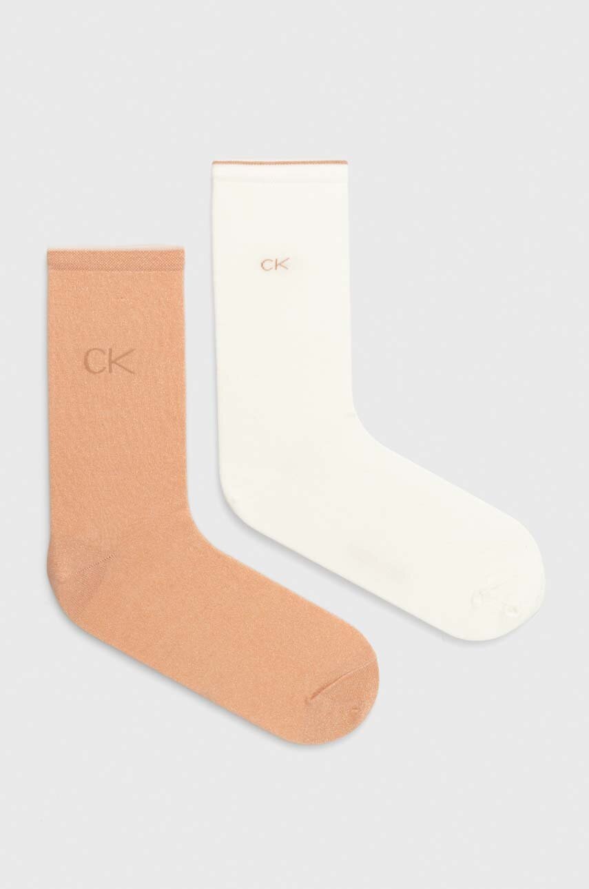 

Чорапи Calvin Klein (2 броя) в розово 701228101, Розов
