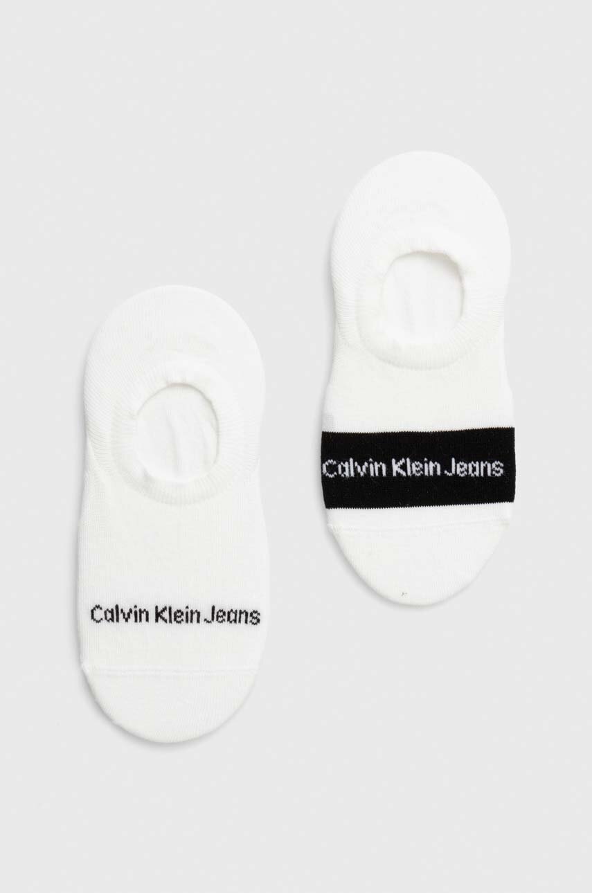 

Чорапи Calvin Klein Jeans (2 броя) в черно 701228104, Бял
