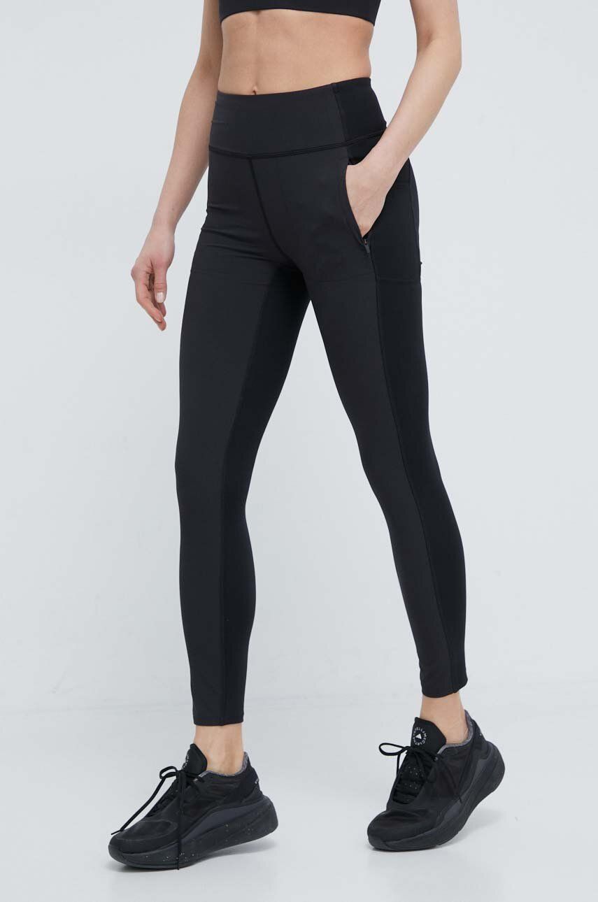 The North Face leggins sport Bridgeway Hybrid femei, culoarea negru, neted