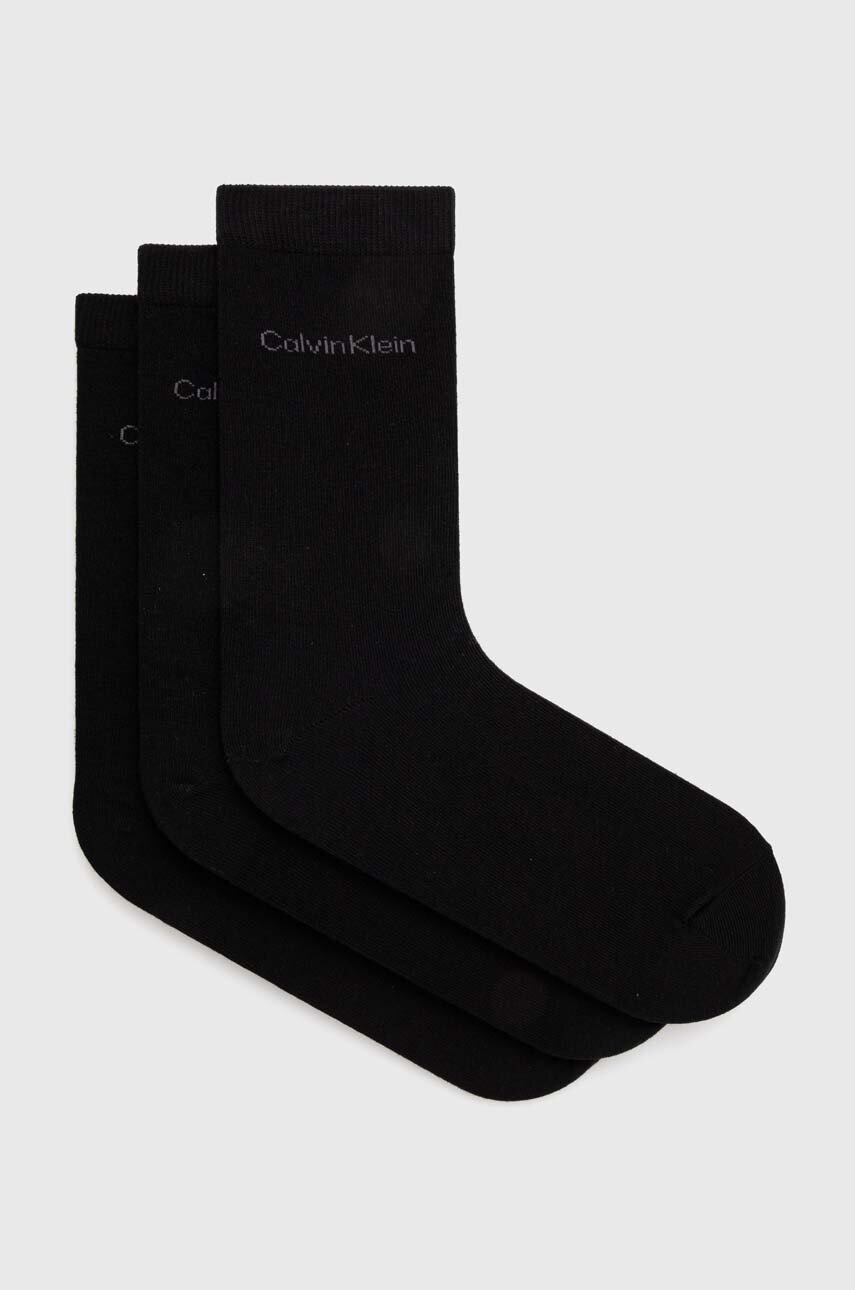 

Чорапи Calvin Klein (3 чифта) в черно 701226676, Черен