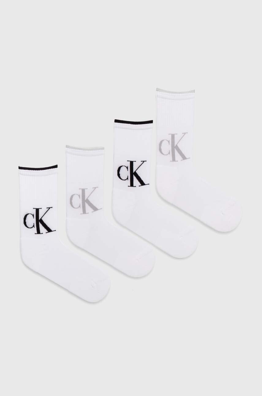 

Чорапи Calvin Klein Jeans (4 чифта) в бяло 701229676, Бял