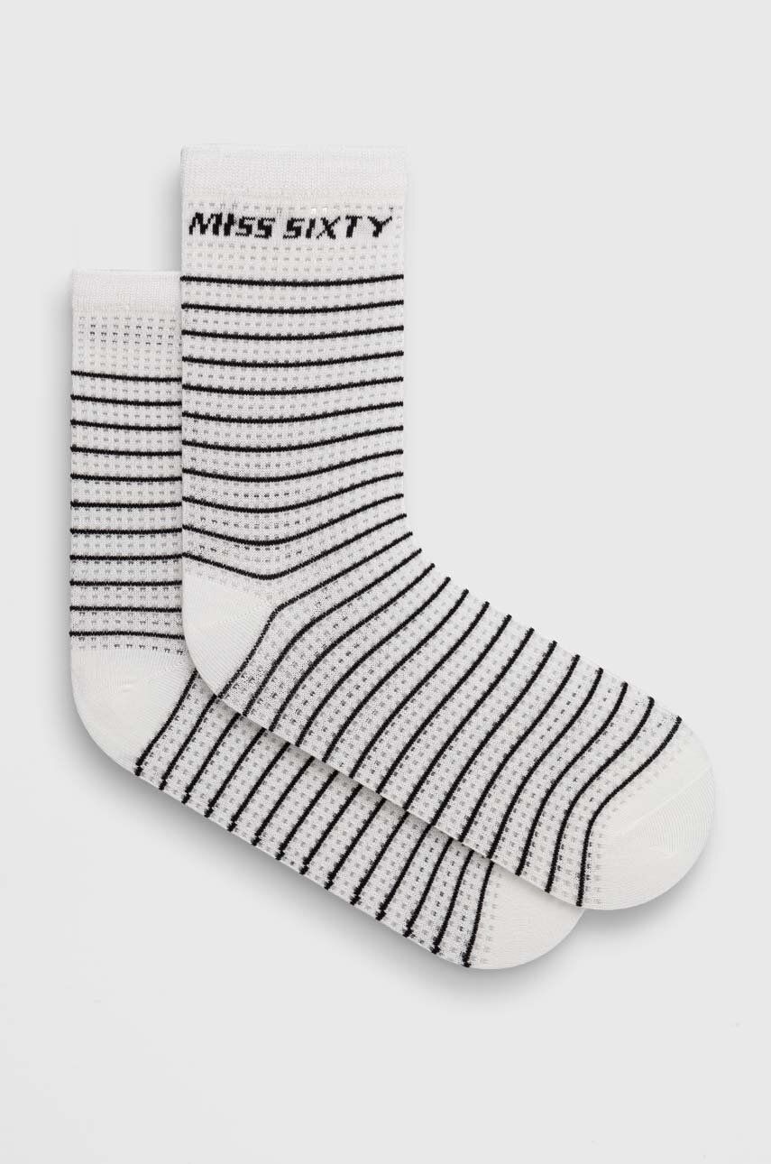 Miss Sixty sosete OJ8570 femei, culoarea alb, 6L2OJ8570000