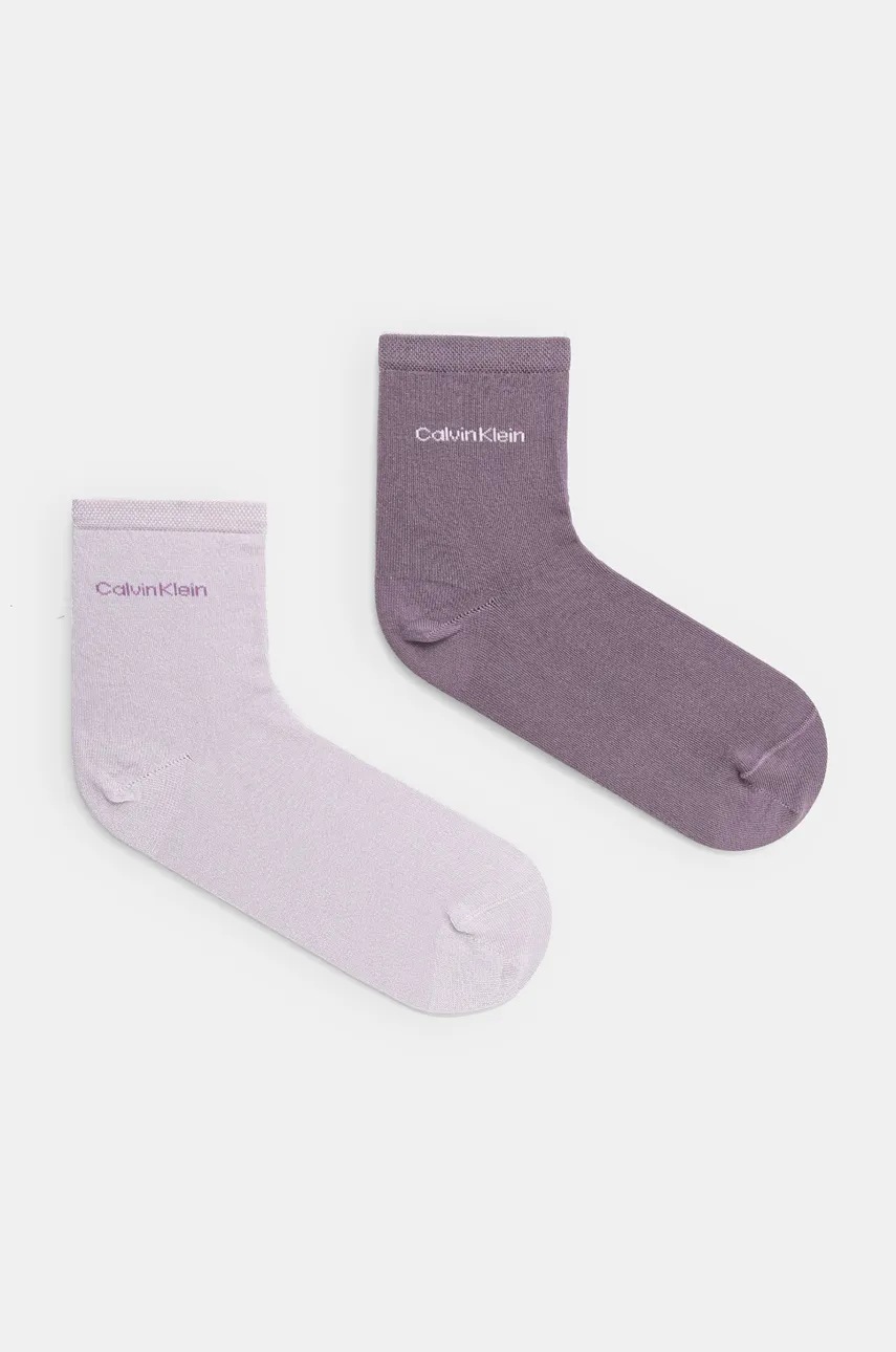 

Чорапи Calvin Klein (2 чифта) в лилаво 701229452, Виолетов