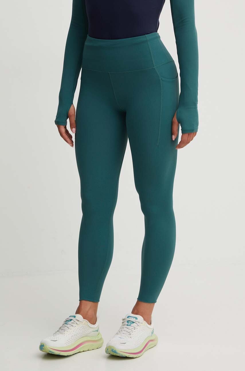 P.E Nation leggins de antrenament Recalibrate culoarea verde, neted, 233G005