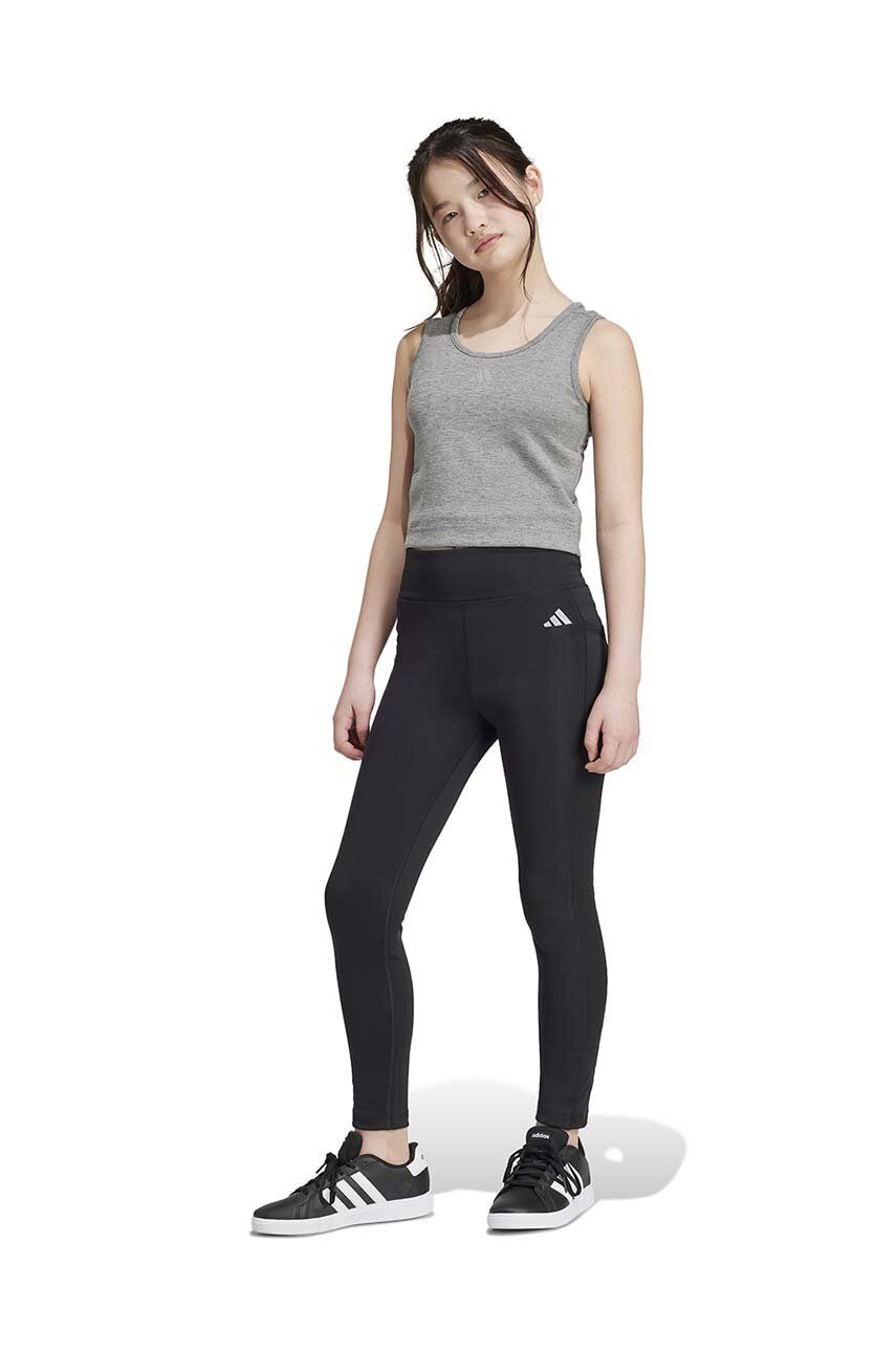 adidas leggins copii culoarea negru, neted