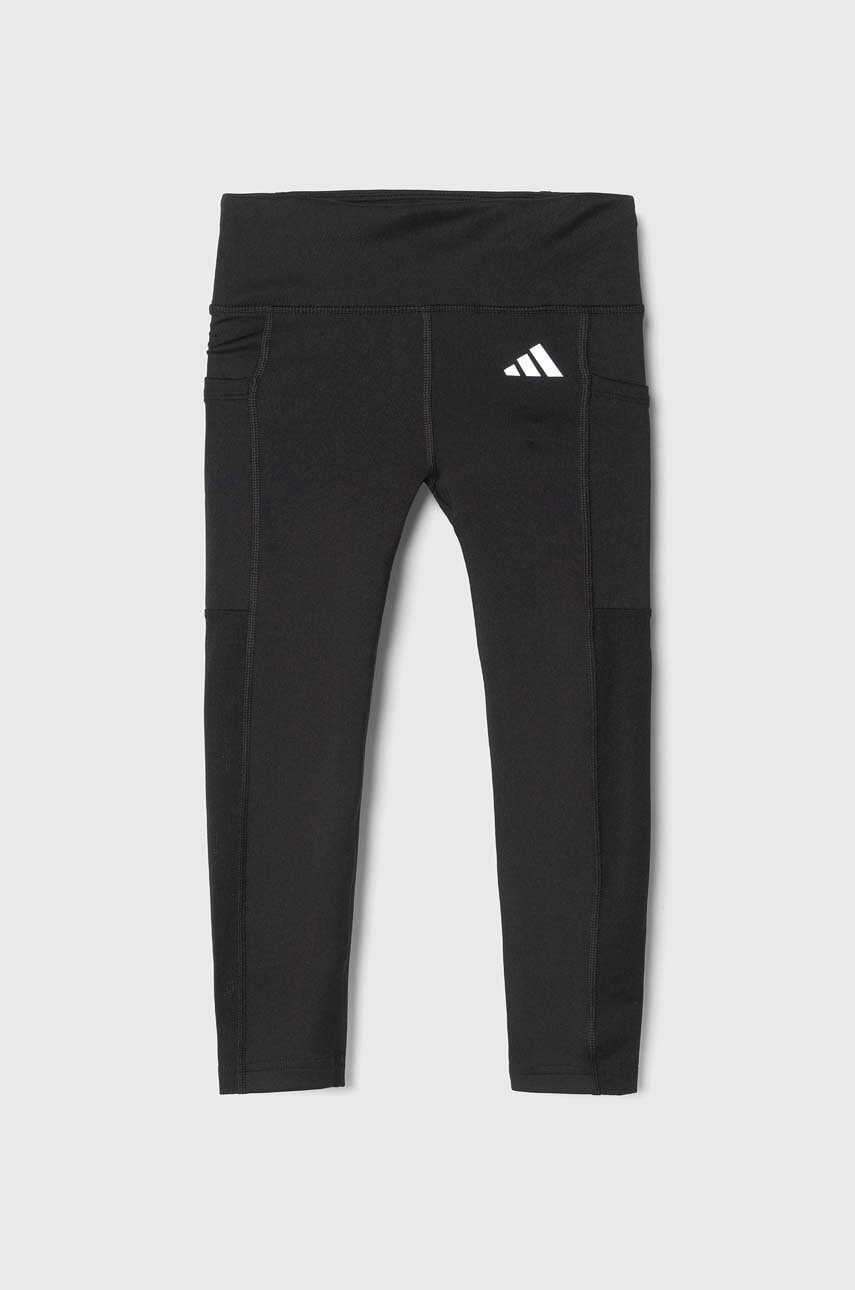 adidas leggins copii culoarea negru, neted