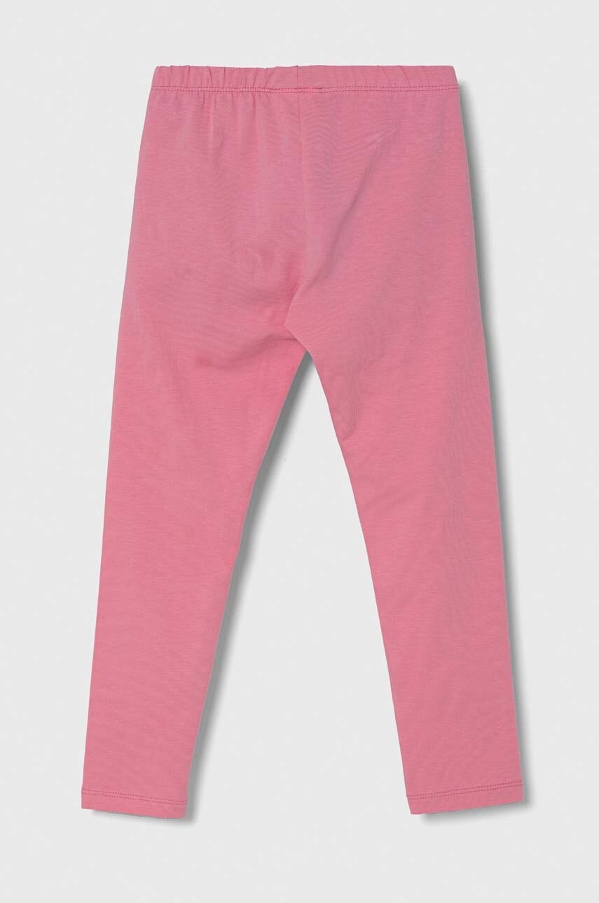 Детские леггинсы United Colors of Benetton цвет розовый однотонные