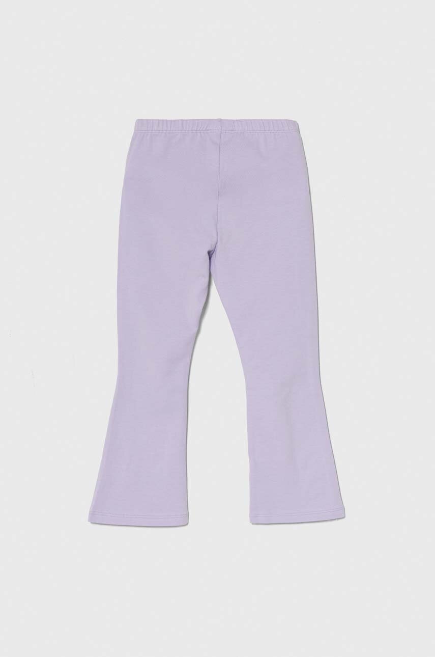 Детские леггинсы United Colors of Benetton цвет фиолетовый однотонные