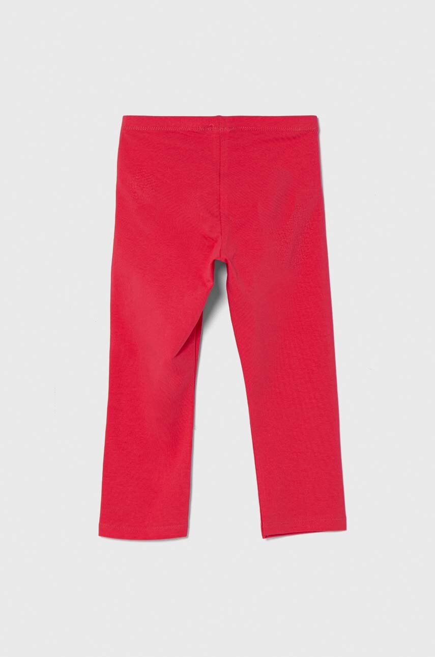 Детские леггинсы United Colors of Benetton цвет розовый однотонные