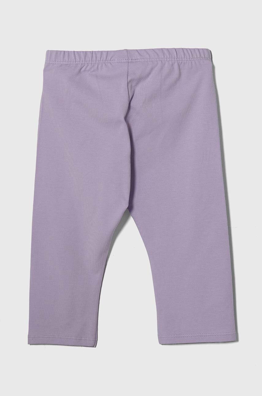 Детские леггинсы United Colors of Benetton цвет фиолетовый однотонные