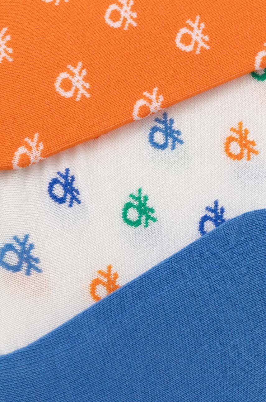Дитячі шкарпетки United Colors of Benetton 3-pack колір помаранчевий