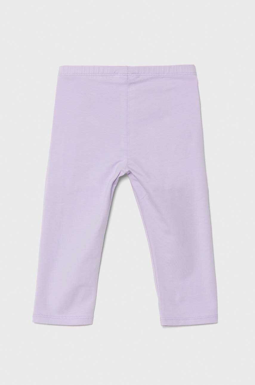Детские леггинсы United Colors of Benetton цвет фиолетовый однотонные
