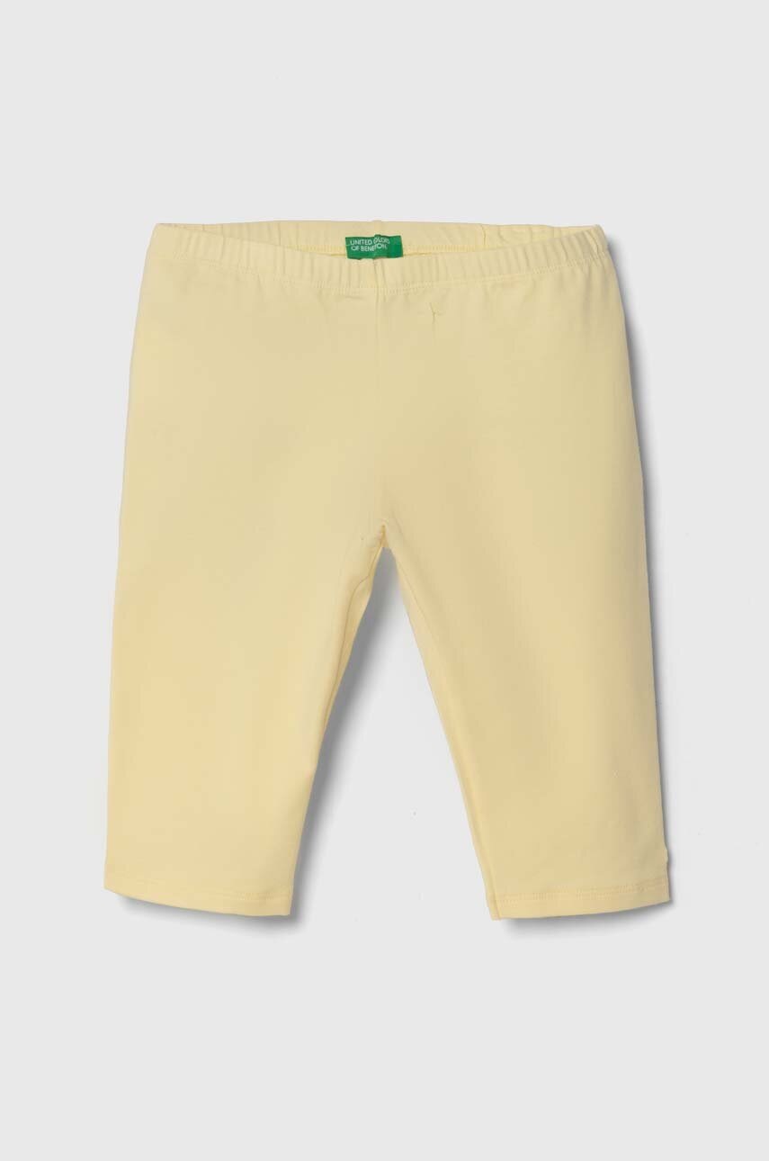 

Детски клин United Colors of Benetton в жълто с изчистен дизайн, Жълт