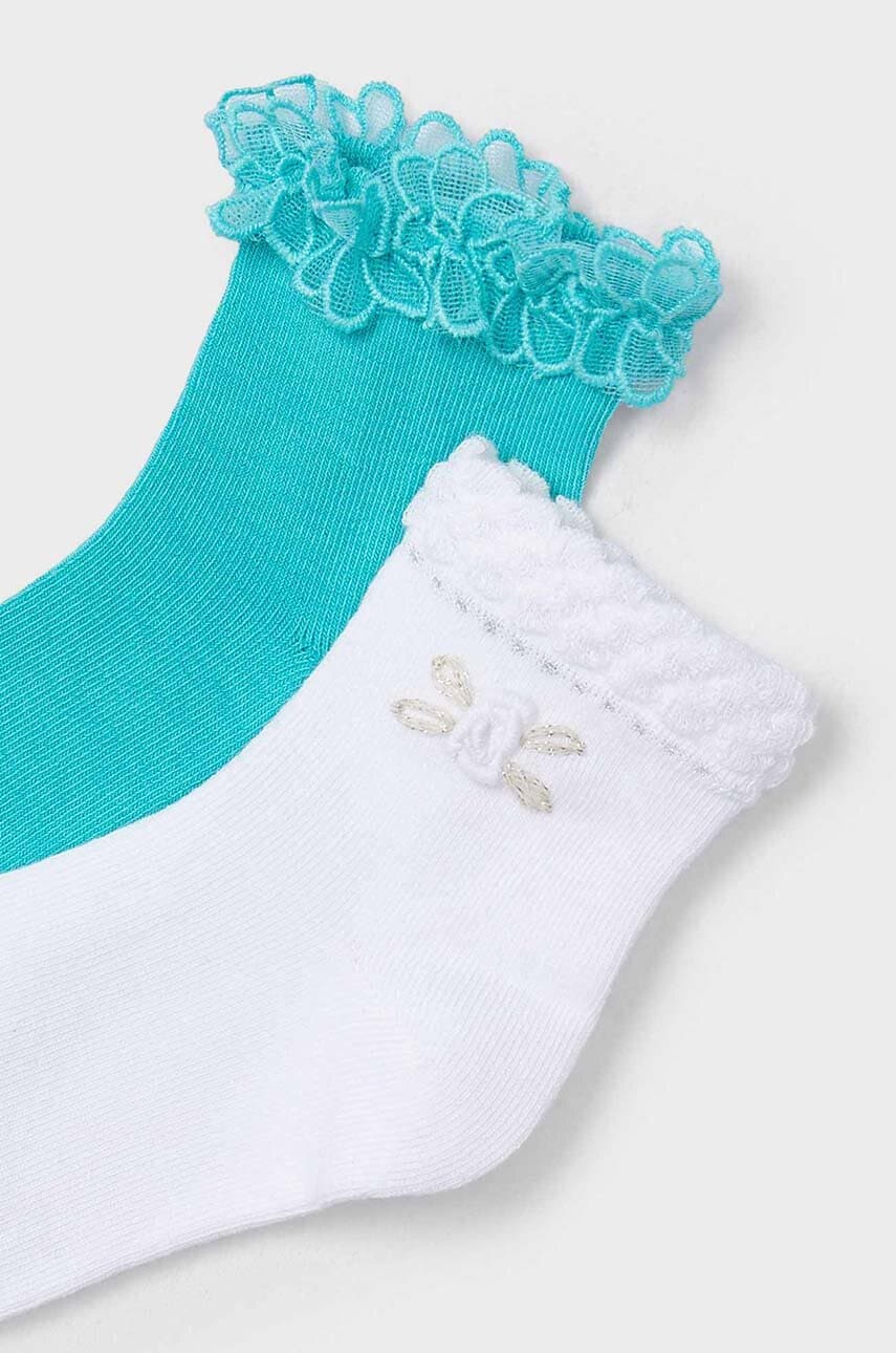 Детские носки Mayoral 2 шт цвет зелёный Детские носки Mayoral 2 шт цвет зелёный