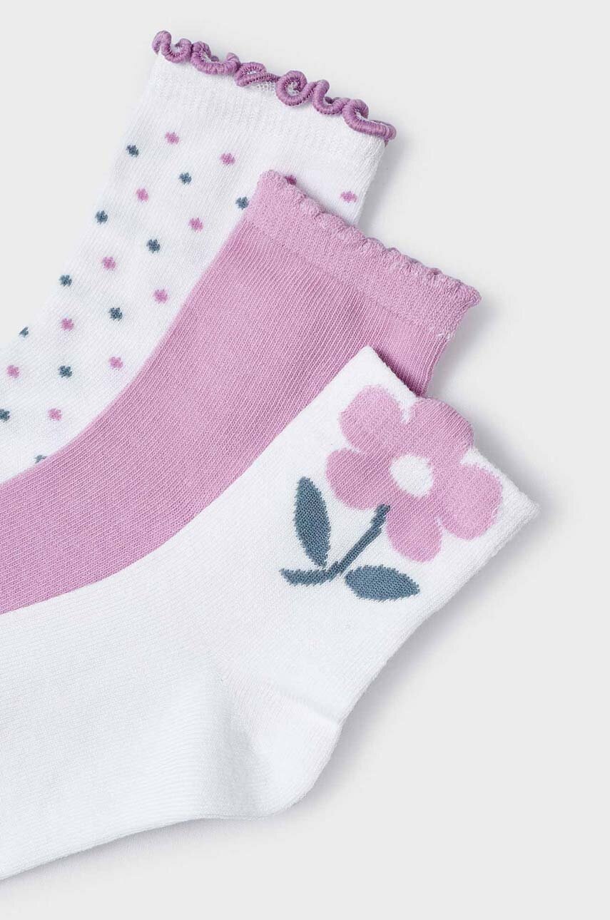 Детские носки Mayoral 3 шт цвет фиолетовый