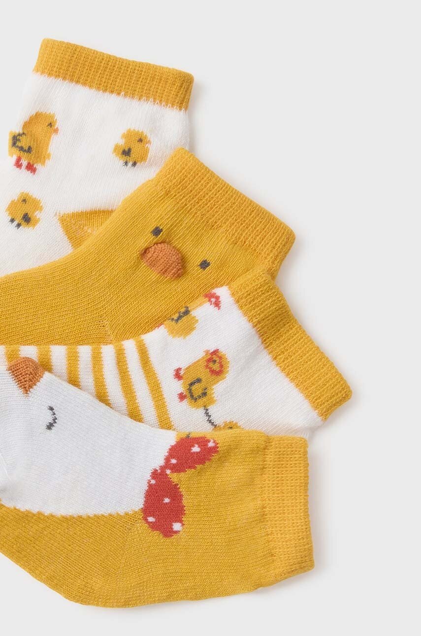 Шкарпетки для немовлят Mayoral Newborn 4-pack колір жовтий