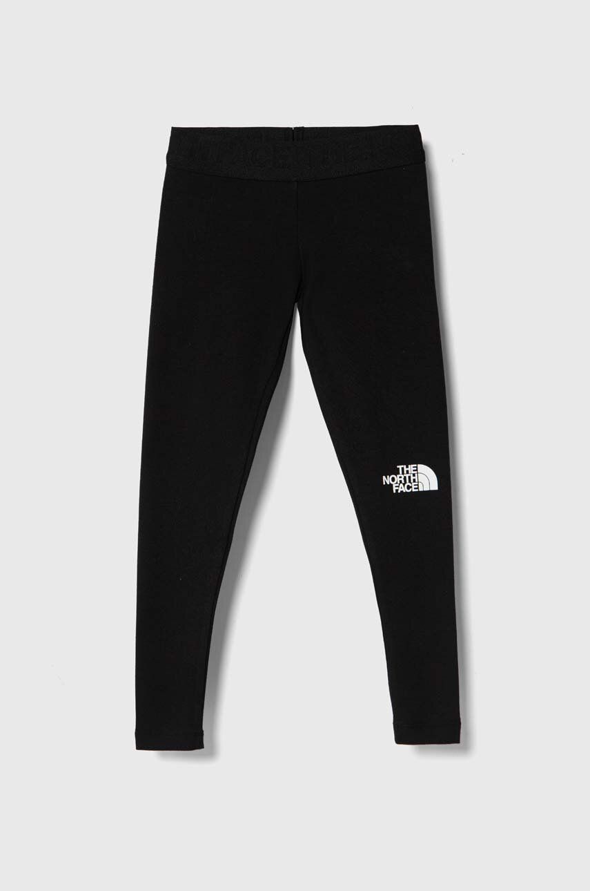 Levně Dětské legíny The North Face EVERYDAY LEGGINGS černá barva, s potiskem