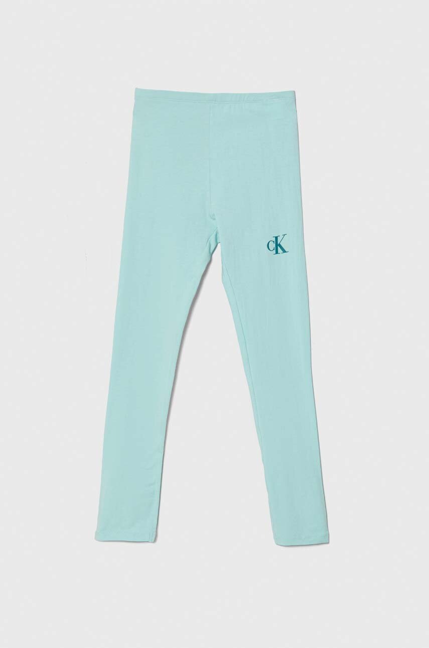 

Детски клин Calvin Klein Jeans в тюркоазено с принт, Тюркоазен