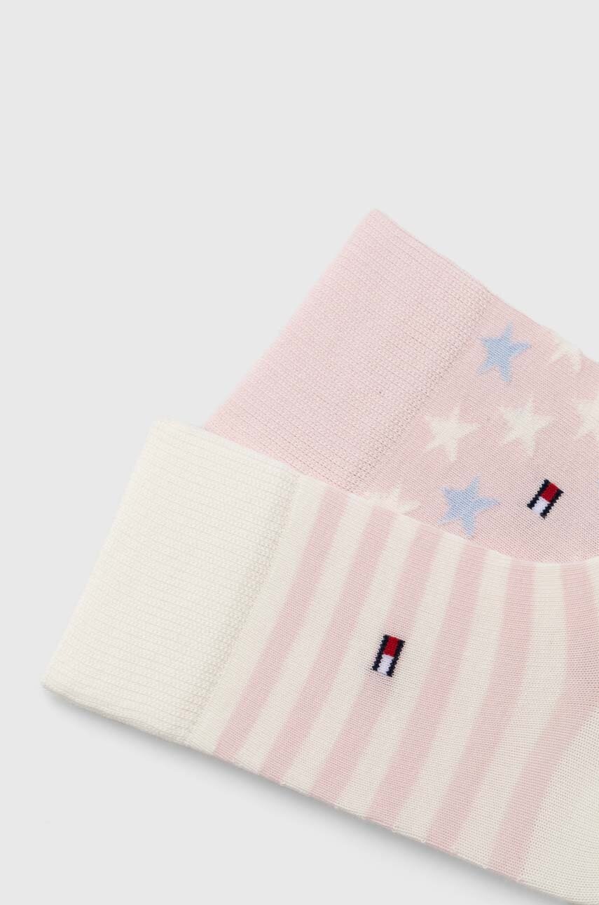 Дитячі шкарпетки Tommy Hilfiger 2-pack колір рожевий