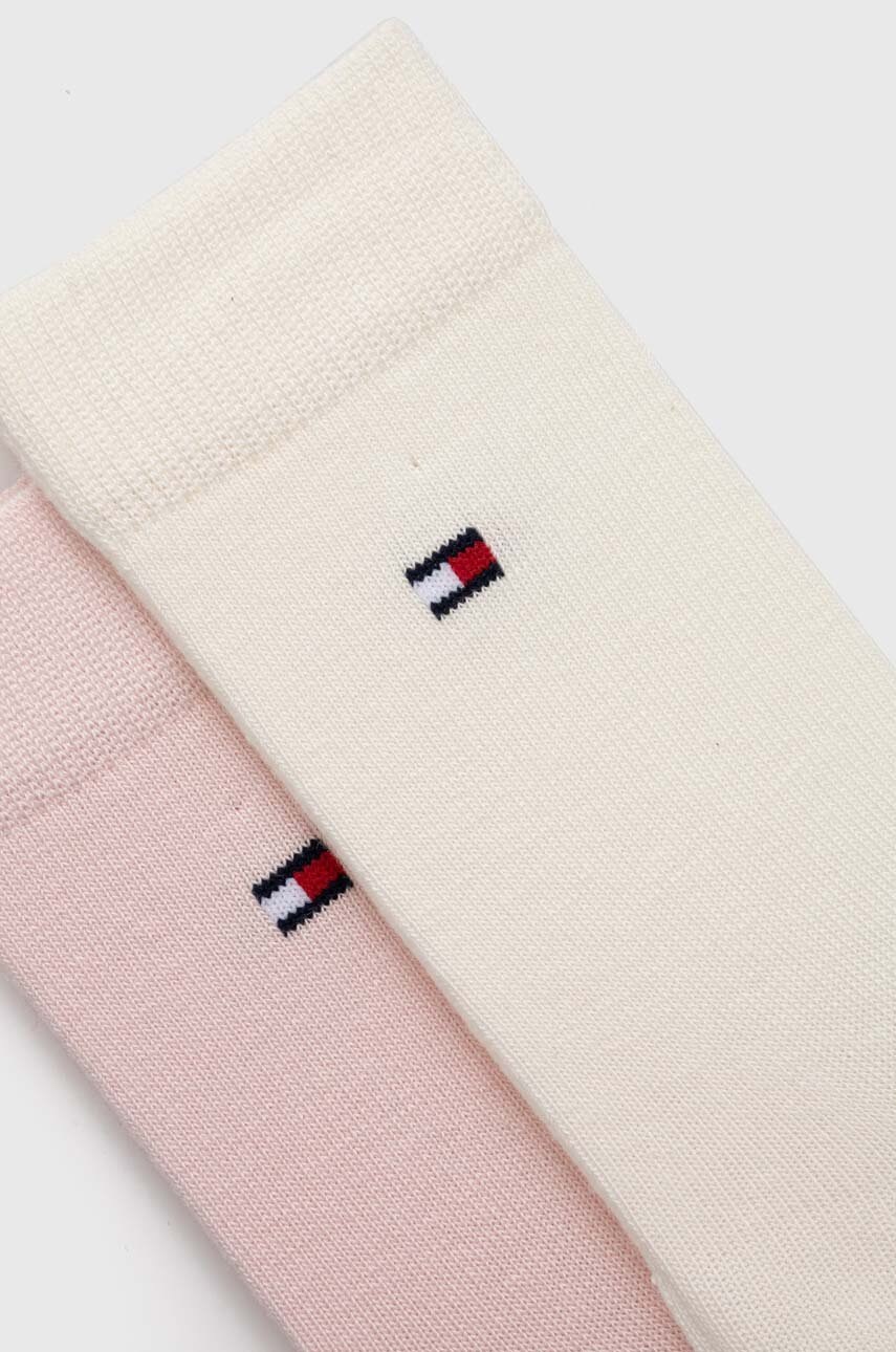 Дитячі шкарпетки Tommy Hilfiger 2-pack колір рожевий
