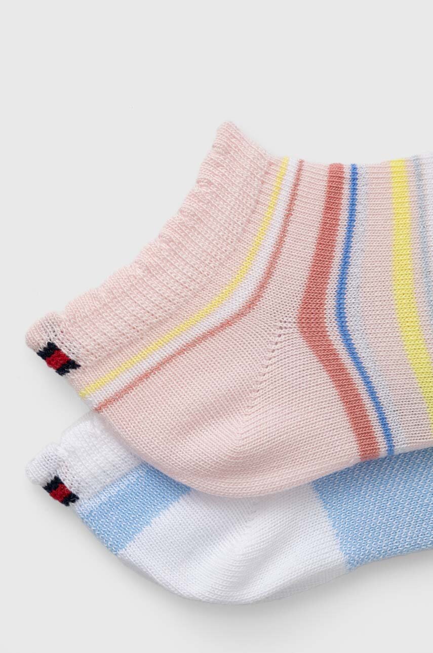 Дитячі шкарпетки Tommy Hilfiger 2-pack колір рожевий