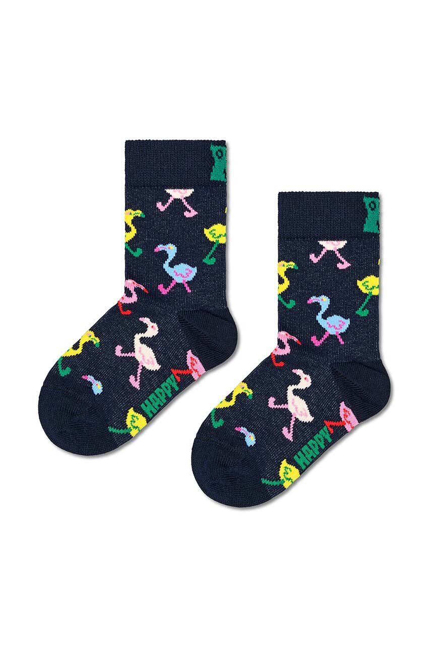 Happy Socks sosete copii Kids Flamingo Sock culoarea negru