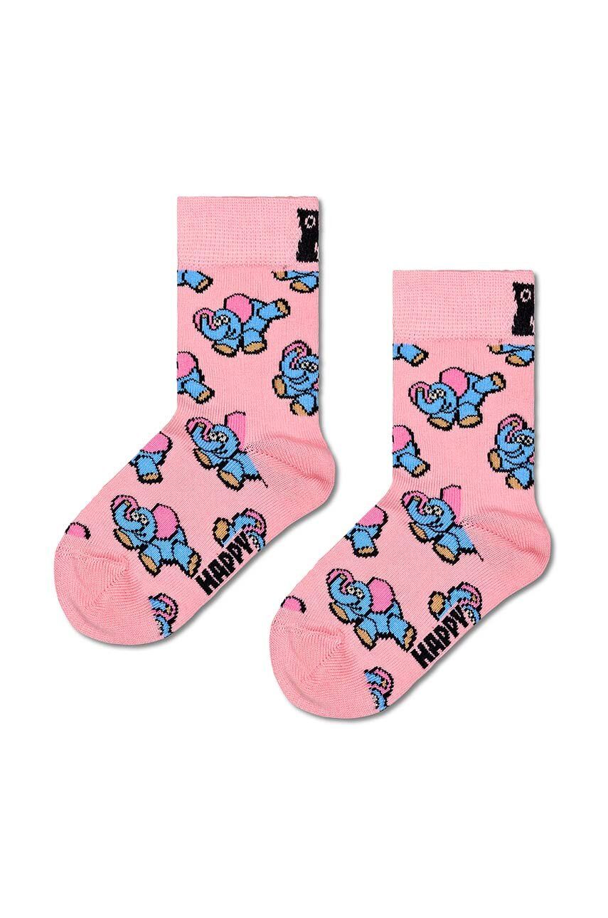 Happy Socks sosete copii Kids Inflatable Elephant Sock culoarea roz