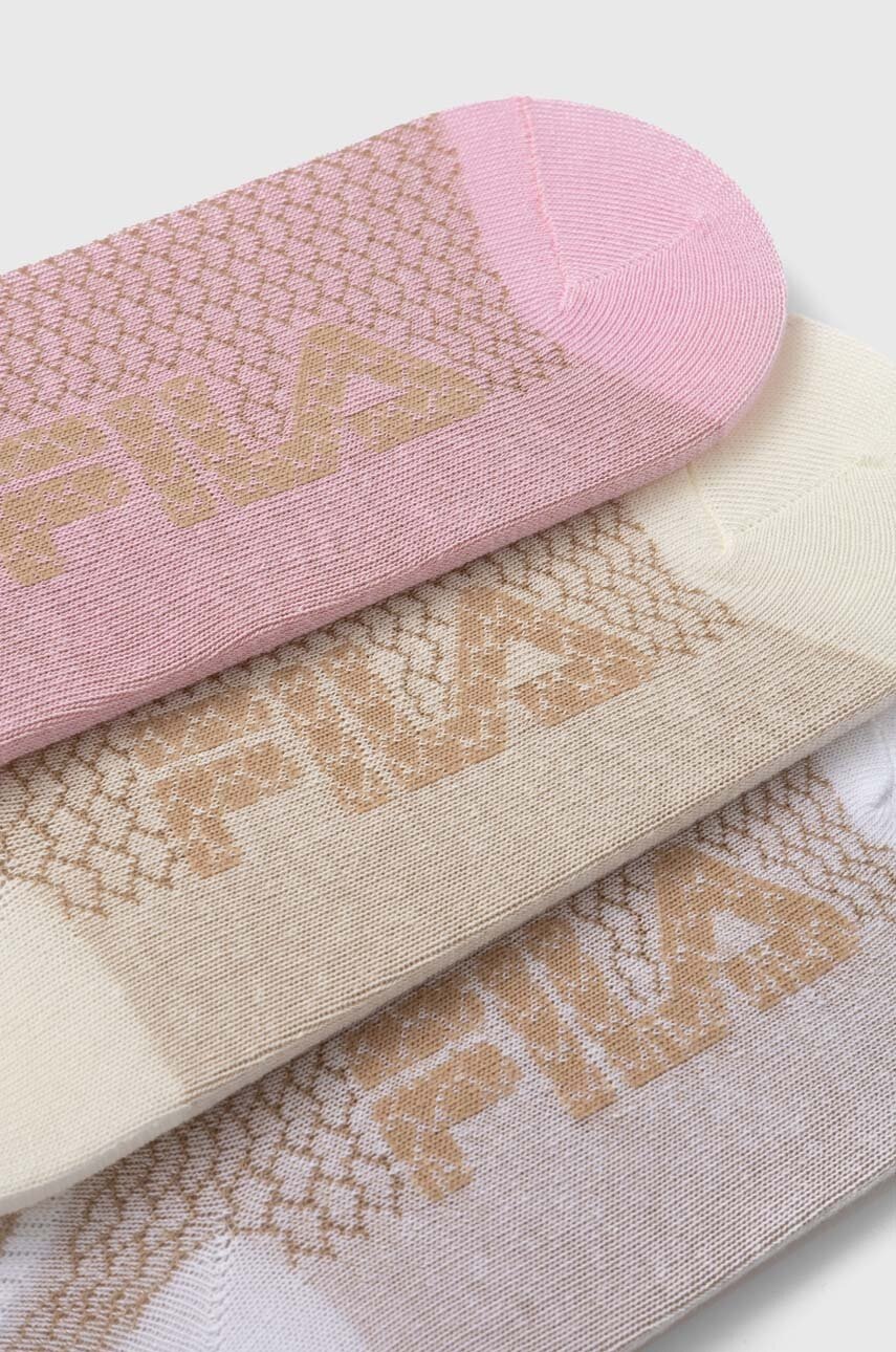 Дитячі шкарпетки Fila 3-pack колір бежевий