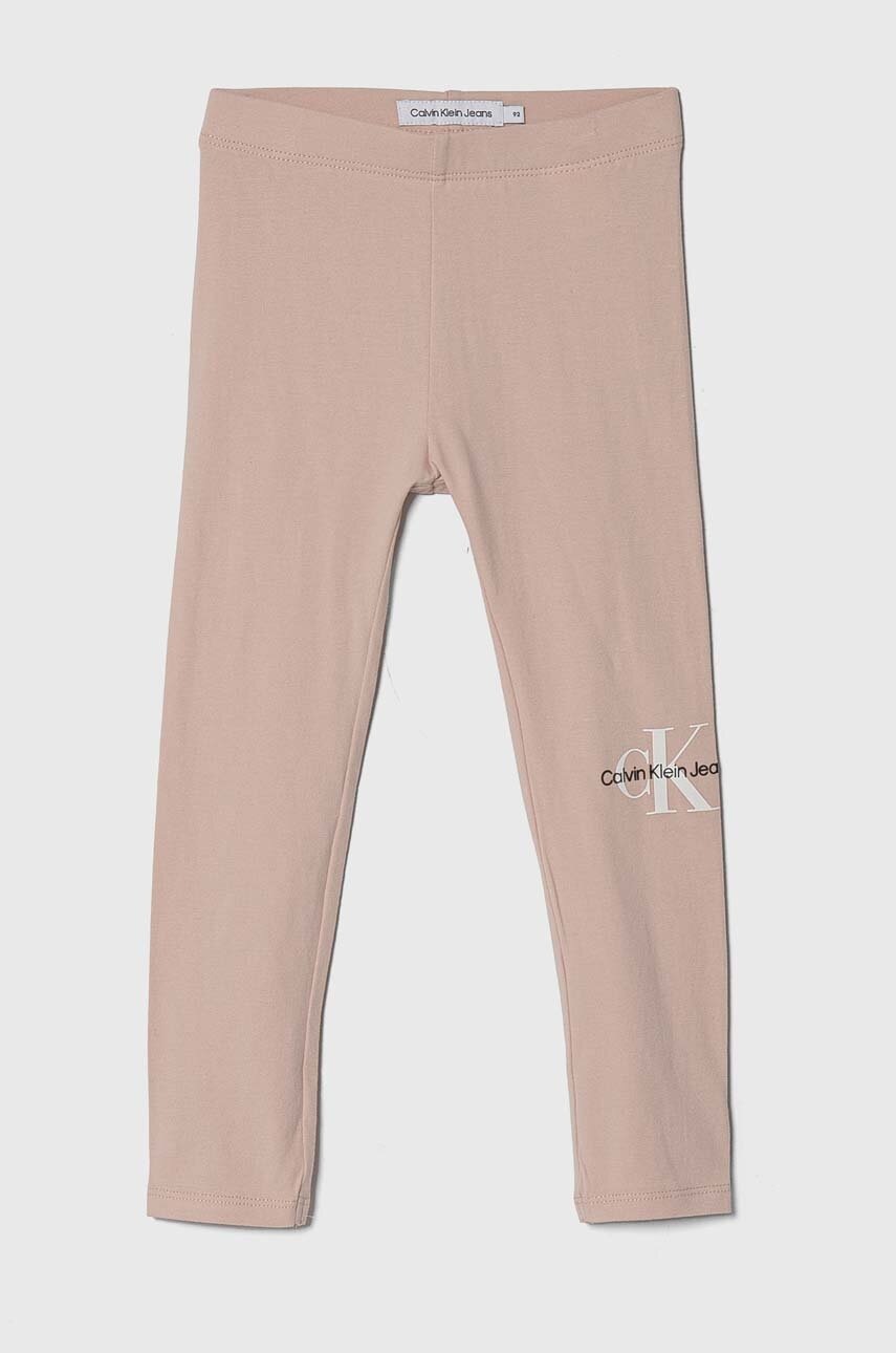 

Детски клин Calvin Klein Jeans в розово с принт, Розов