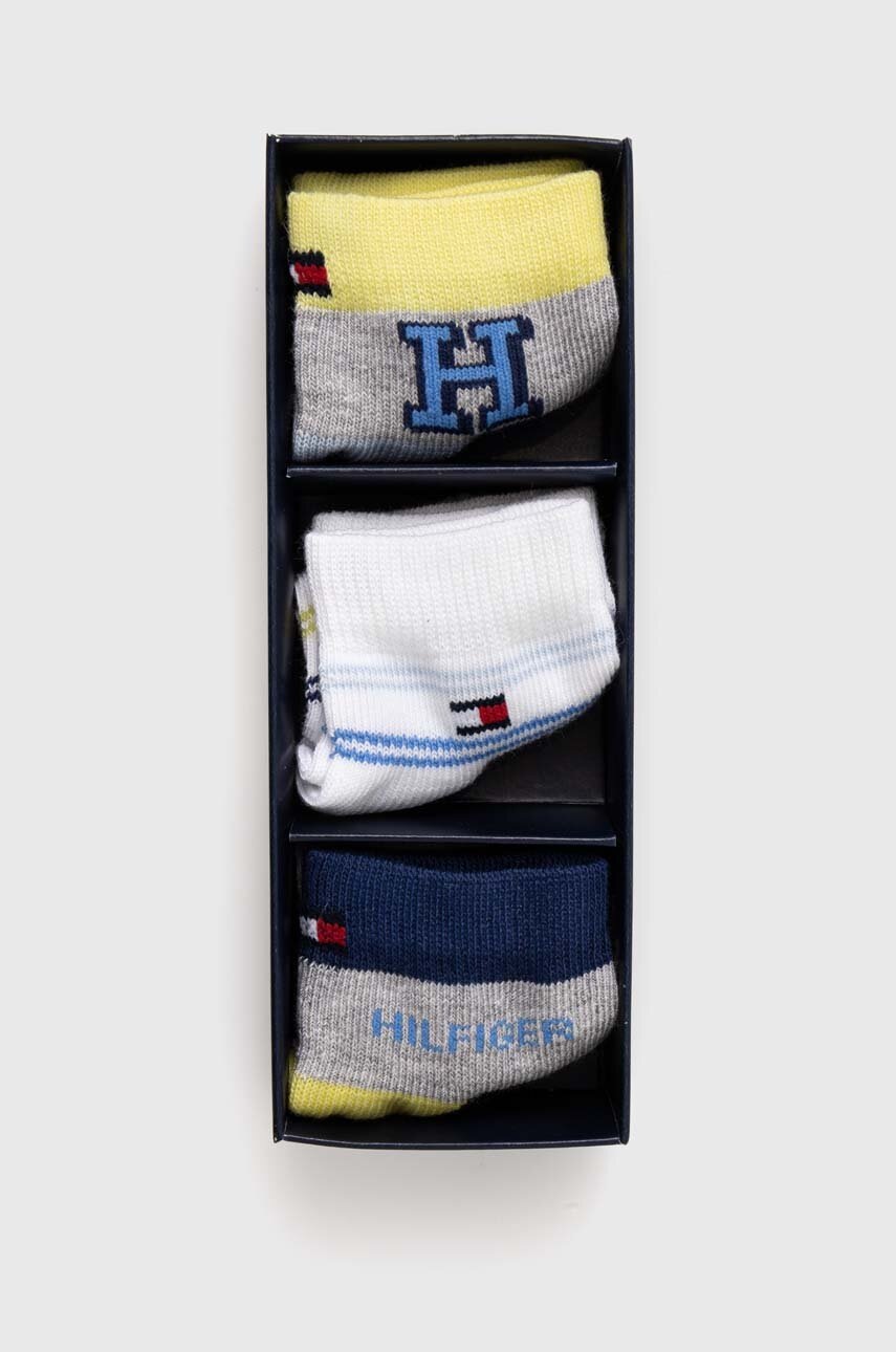 Шкарпетки для немовлят Tommy Hilfiger 3-pack колір синій
