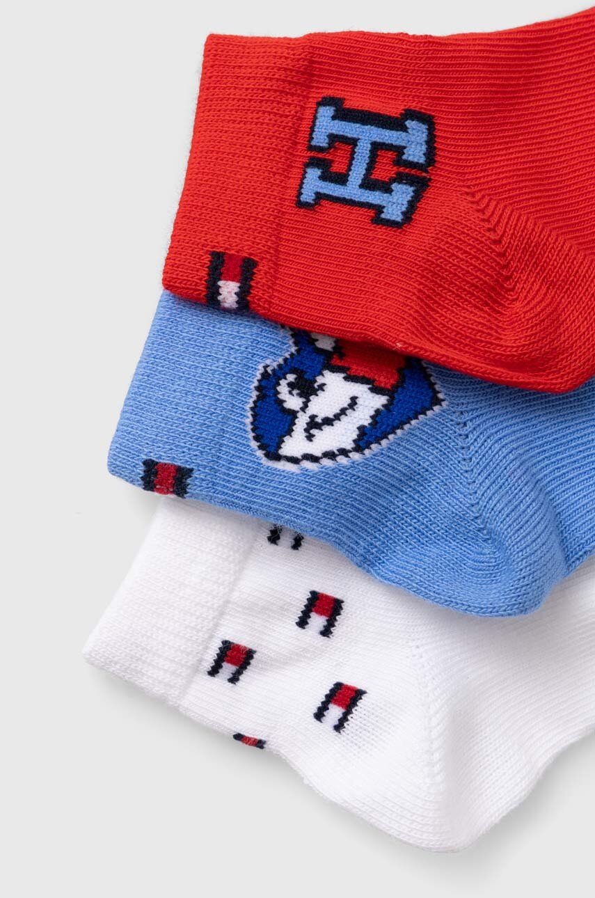 Шкарпетки для немовлят Tommy Hilfiger 3-pack колір червоний