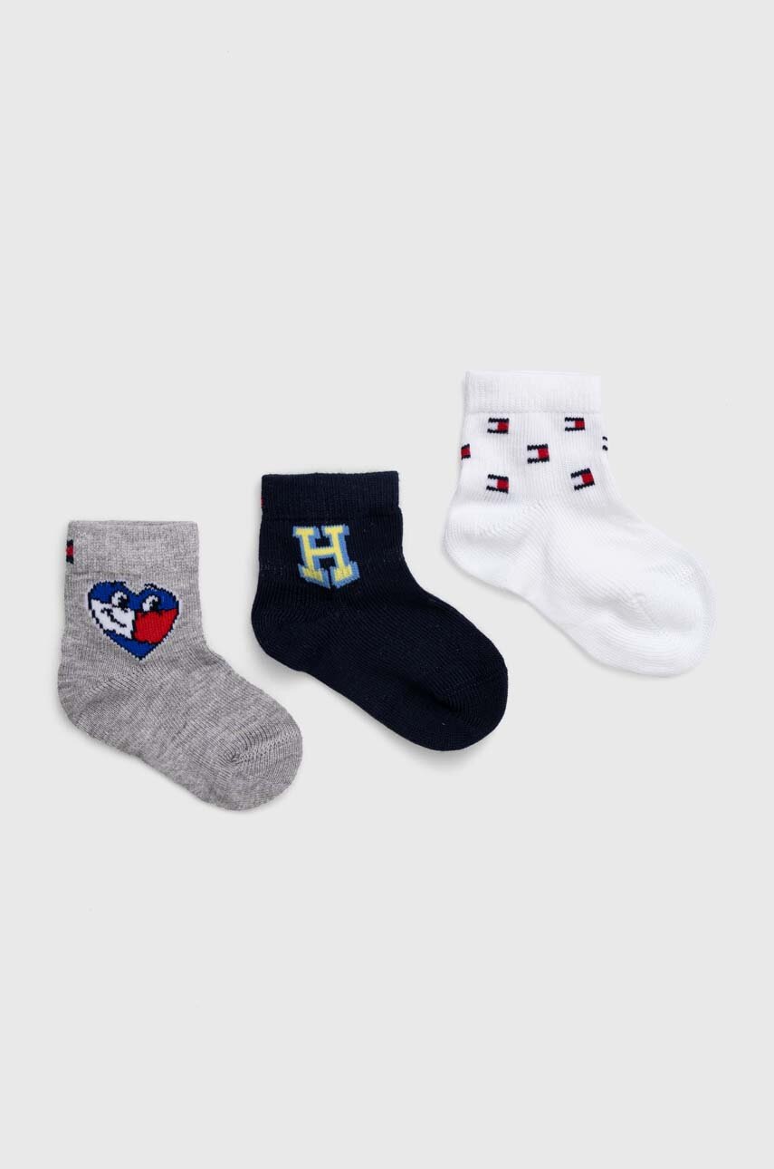 

Бебешки чорапи Tommy Hilfiger (3 броя) в тъмносиньо, Тъмносин