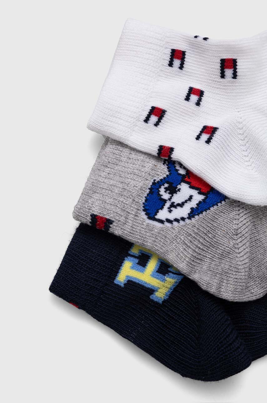 Шкарпетки для немовлят Tommy Hilfiger 3-pack колір синій