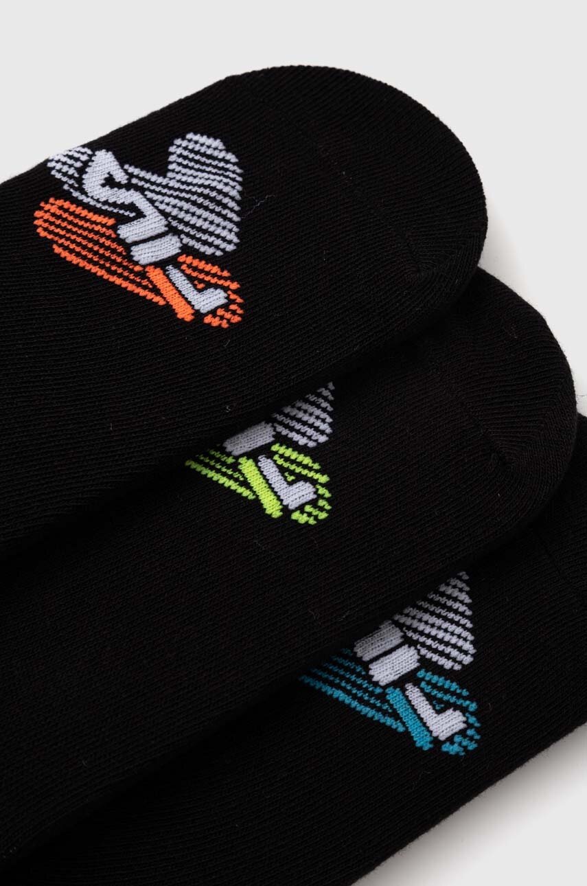 Дитячі шкарпетки Fila 3-pack колір чорний