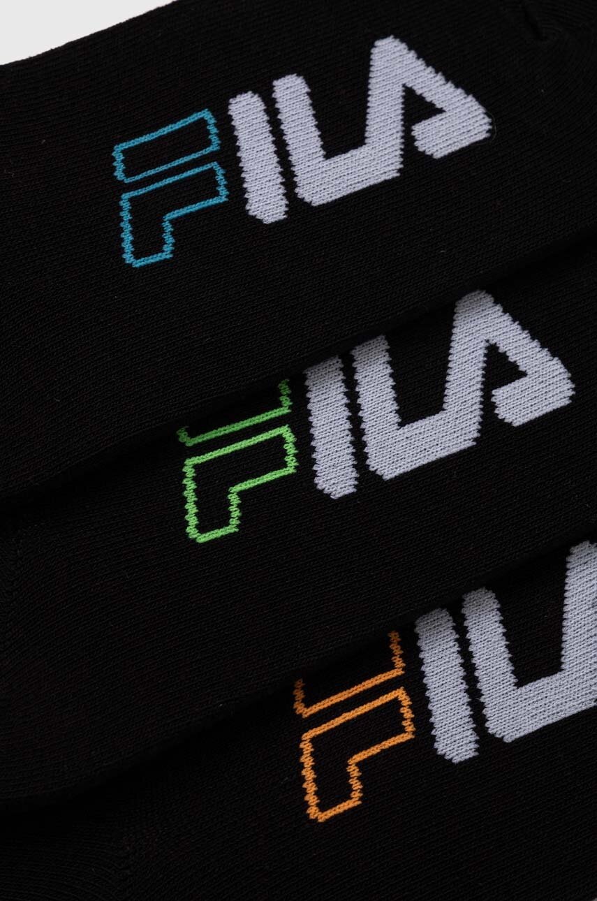 Дитячі шкарпетки Fila 3-pack колір чорний