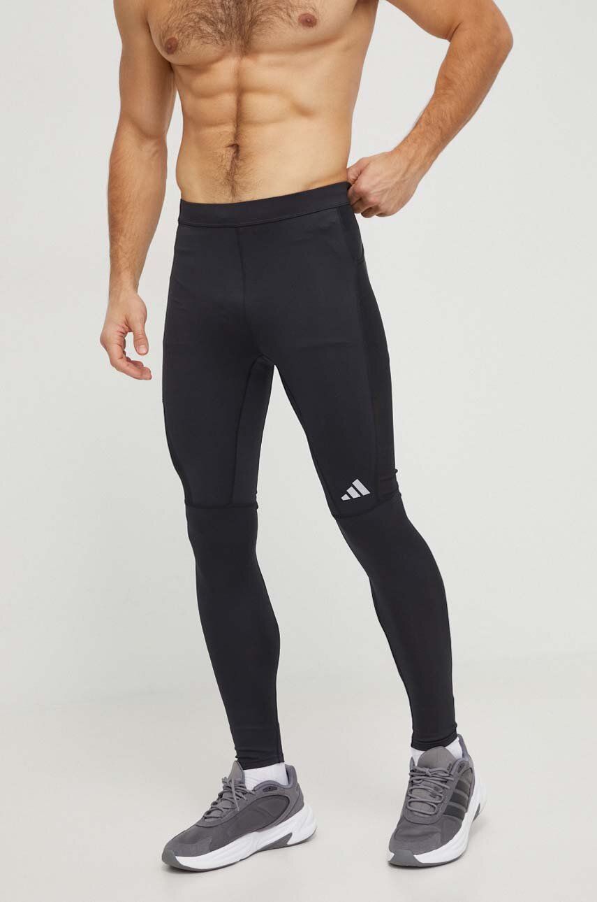 adidas Performance colanți de alergare Run it culoarea negru, cu imprimeu HZ4513