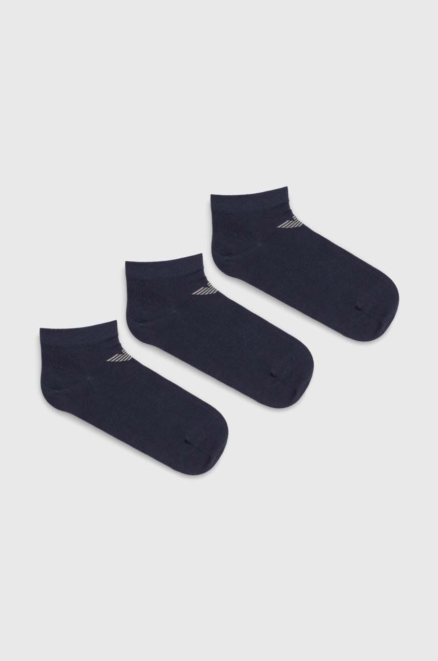 Levně Ponožky Emporio Armani Underwear 3-pack pánské, tmavomodrá barva